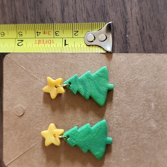 Free w/purchase Star Tree Clay Post Earrings - Picture 3 of 3